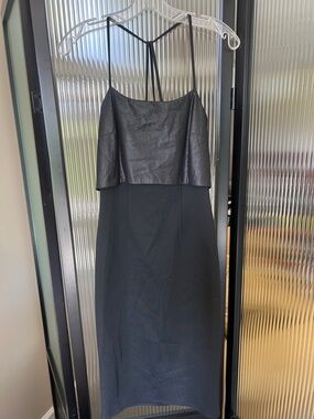 BCBG Black Strappy Midi Dress